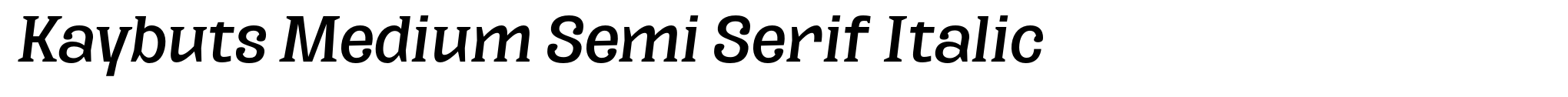 Kaybuts Medium Semi Serif Italic image